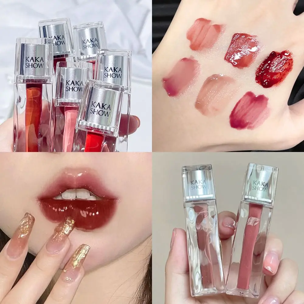 Waterproof Transparent Water Gloss Lip Glaze Long Lasting Sweatproof Matte Mist Lipstick Non-stick Cup Clear and Moisturizing