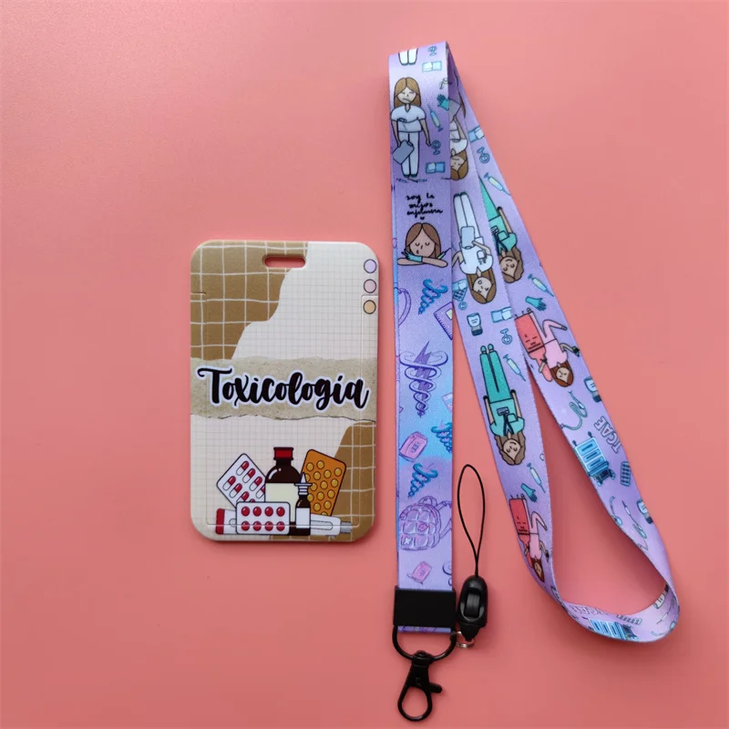 Arzt, Krankenschwester, Damen-Lanyards, Ausweishalter, Krankenhaus-Ausweishalter, zum Aufhängen, Seil, Lanyard, amüsantes Kartenetui, Mädchen, einziehbarer Clip – Detail 14