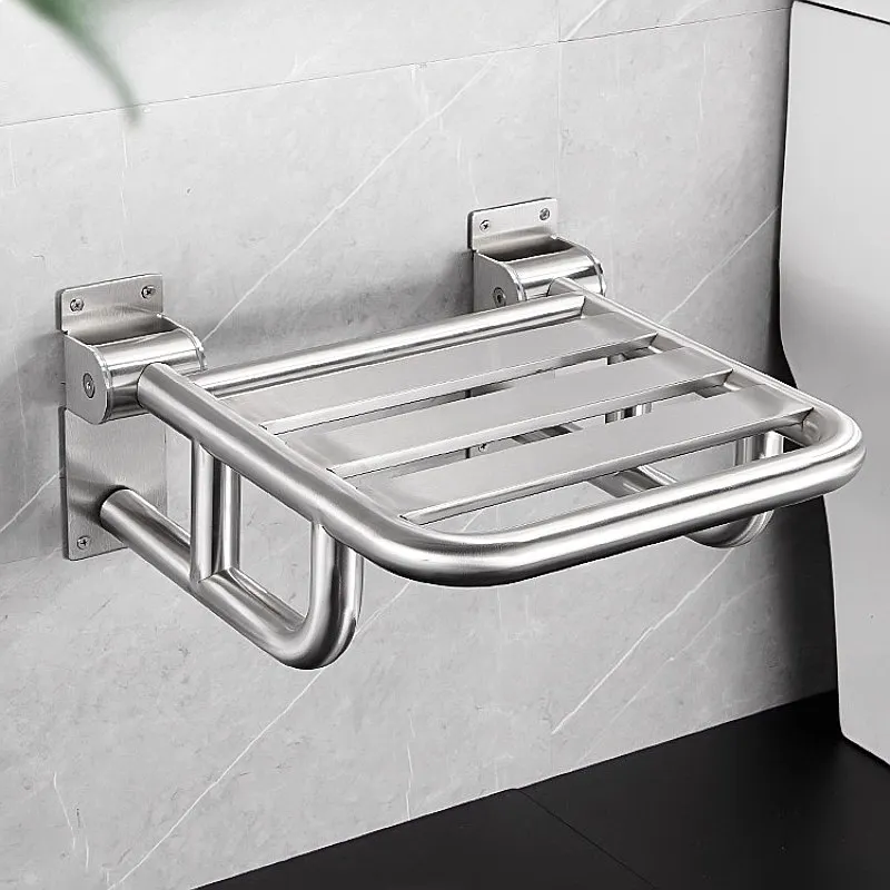 Stainless Steel Wall Mounted Folding Chairs Disabled Bath Seat Chair,Special Shower Chair for The Elderly Non-slip Shower Bench