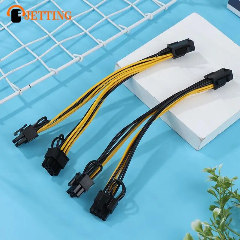 6-Pin PCI Express To 2 X PCIE 8 (6+2) Pin Dual 8 Pin Motherboard Graphics PCI GPU VGA Splitter Hub Power Cable Cord