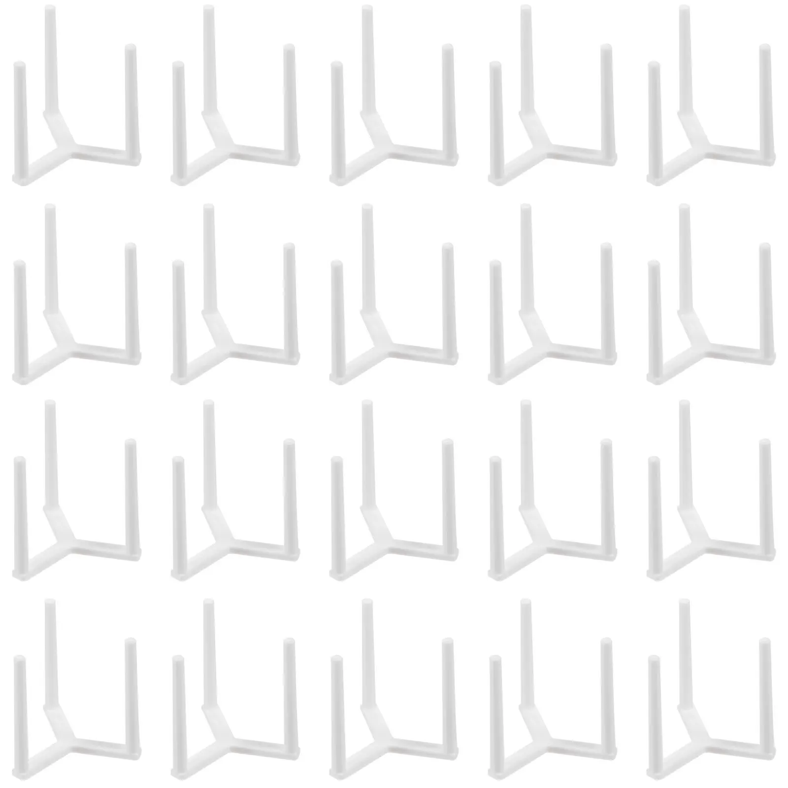 100pcs Pizza Saver Stands 100 Pack Anti-Adhesion Support Frame For Takeaway Box Plastic Stackable Tripod Rack For Home