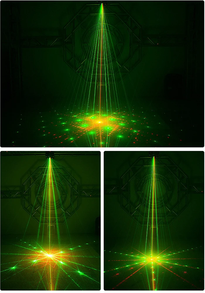 Super Effect DJ Bühnenbeleuchtung Projektor Vollfarbstrahl Rotierendes Bienenauge Blitzlicht für Disco Bar KTV Familientreffen – Detail 12