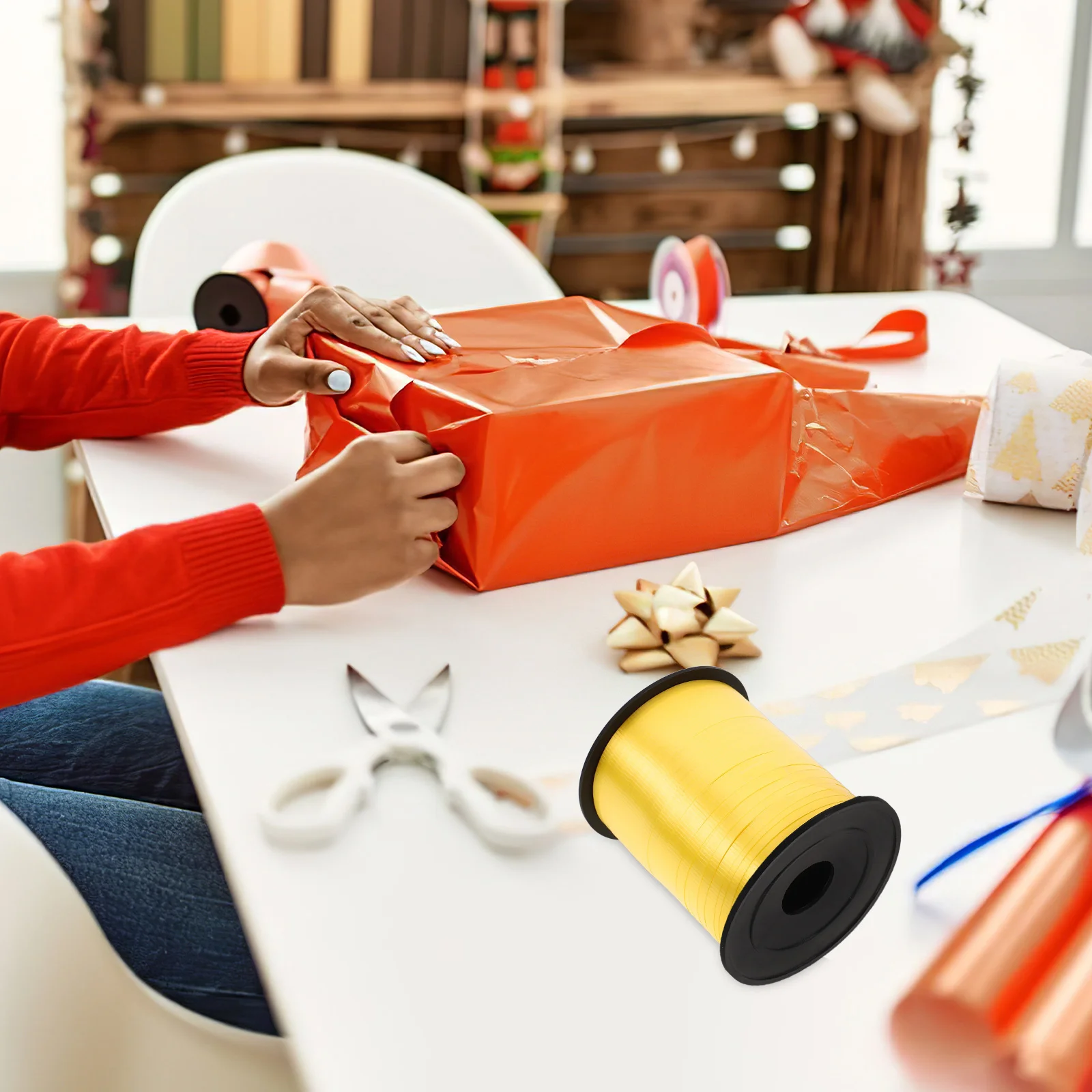 

Solid Color PVC Balloon Curling Ribbon Durable Glossy Bright for Balloon Tying Party Decorations Packaging Ribbon Wrapping