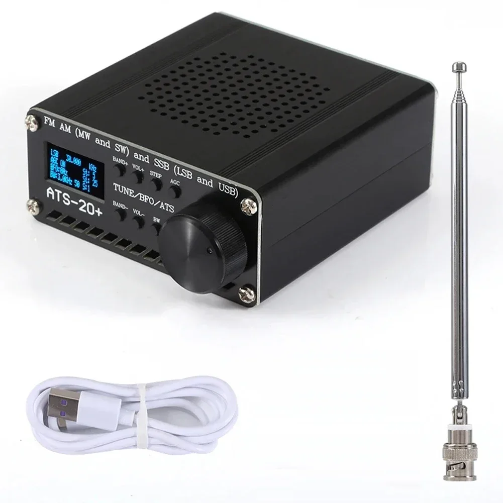 ATS-20+ SI4735 Full Waveband Radios Receiver Frequency Modulation AM (MW & SW) SSB (LSB & USB) Covering Commercial Amateur