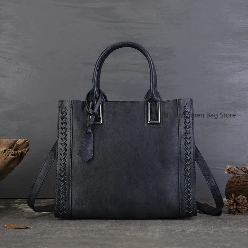 

Women Leather Handbag Female Fashion Woman Zipper Solid Shoppers Purses and Designer Box Tote Hand Bag Bolsa Feminina