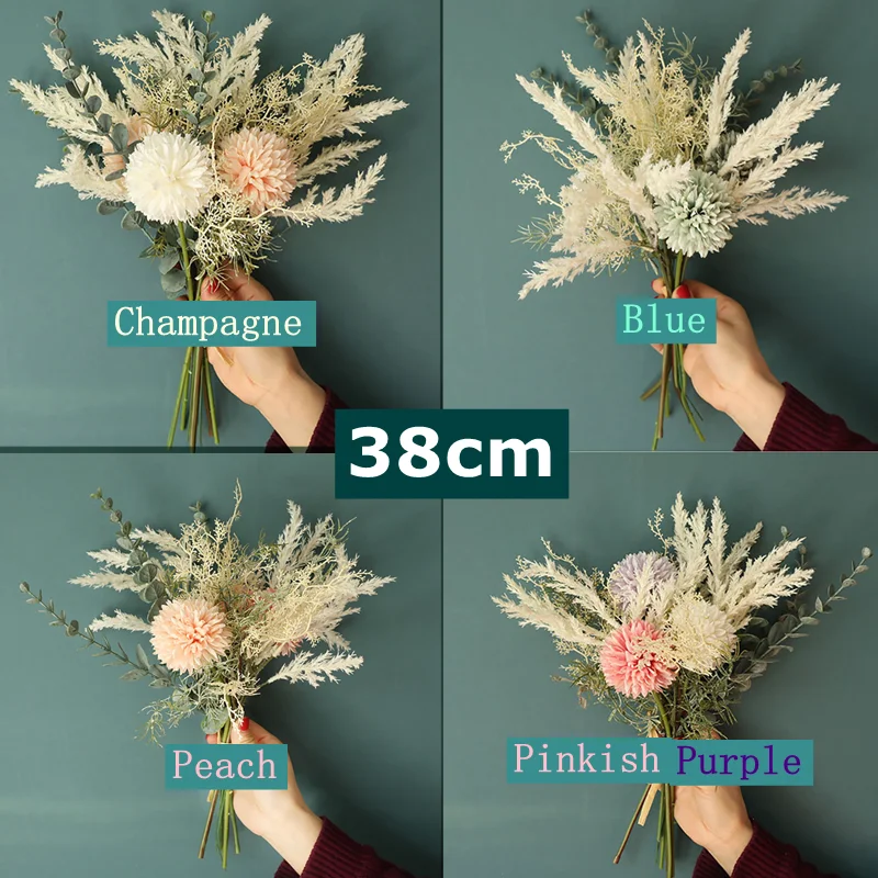 

Silk Ball Chrysanthemum Bouquets Bride Hold Wedding Decoration Artificial Flowers Home Decoration Flower Arrangement Accessories