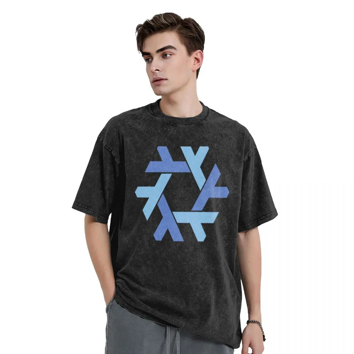 NixOS logo T-Shirt vintage clothes basketball graphic tees mens t shirt