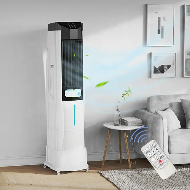 

Wholesale Factory Price 1.7m Tall Design Copper Motor Smart 45L Remote Control Evaporative air Cooler