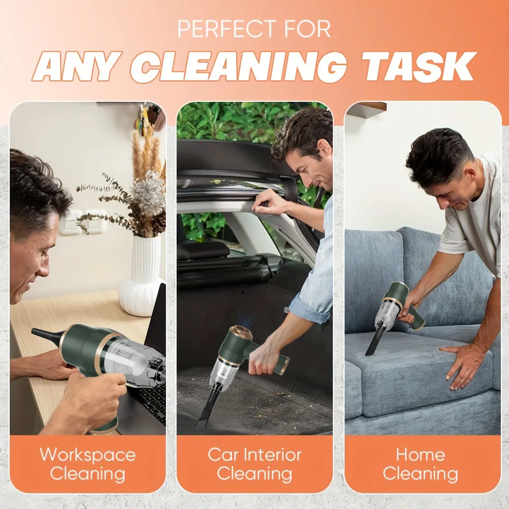 مكنسة كهربائية محمولة للسيارة لاسلكية، أجهزة منزلية، مناسبة للسيارات وغرف النوم والسجاد وشعر الحيوانات الأليفة وجهاز عالي الطاقة