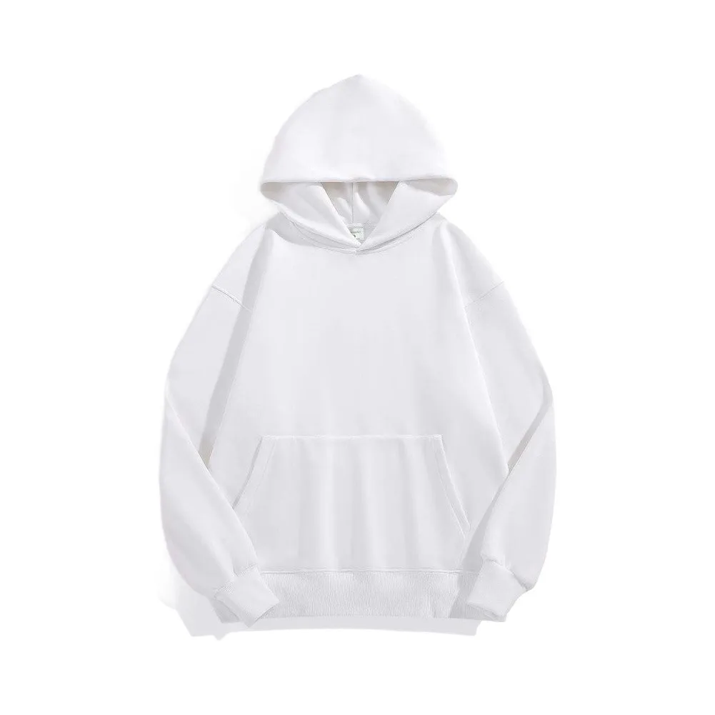 Men's Heavy Weight Long Sleeve Hoodie Sweatshirt Solid Color Casual Wear for Autumn Winter Season Hooded Comfort Top