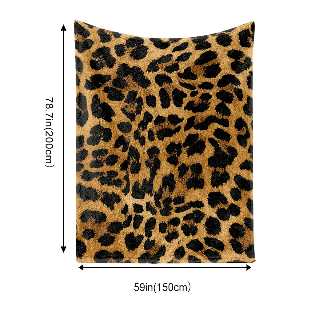 

Фланелевое одеяло Top Pick с леопардовым принтом и 2D принтом, всесезонный диван, кемпинг, офис, приятный для домашних животных, подарочный плед