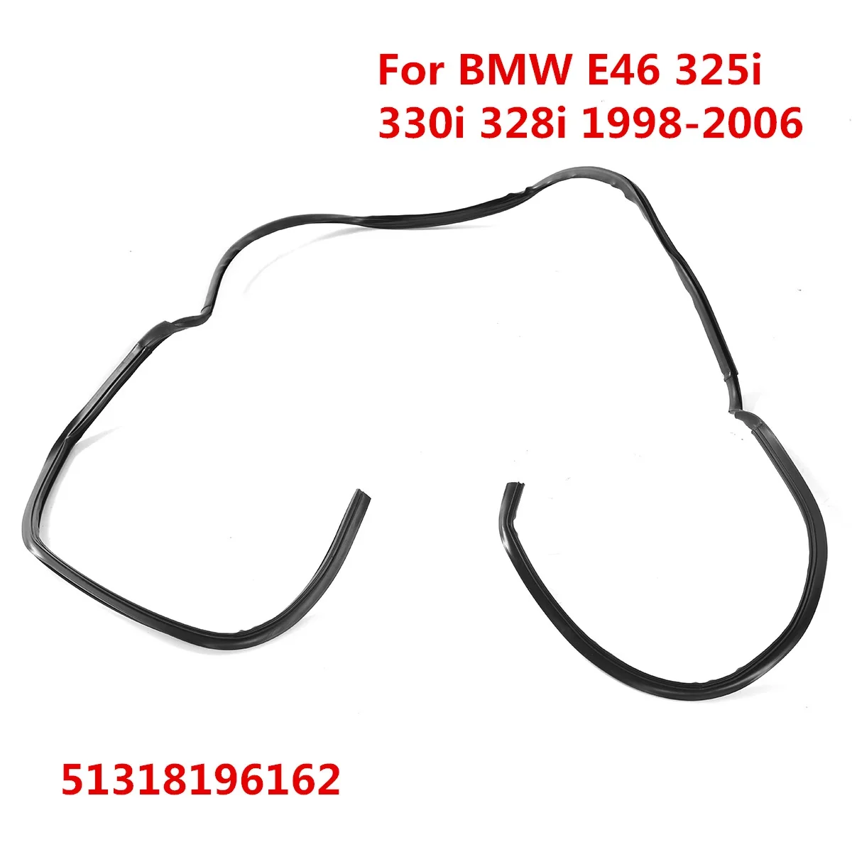 For BMW E39 525i 528i 530i 540i E46 325i 330i 328i E60 525i 530i 528i E90 328i Car Rear Windshield Upper Moulding Seal Strip