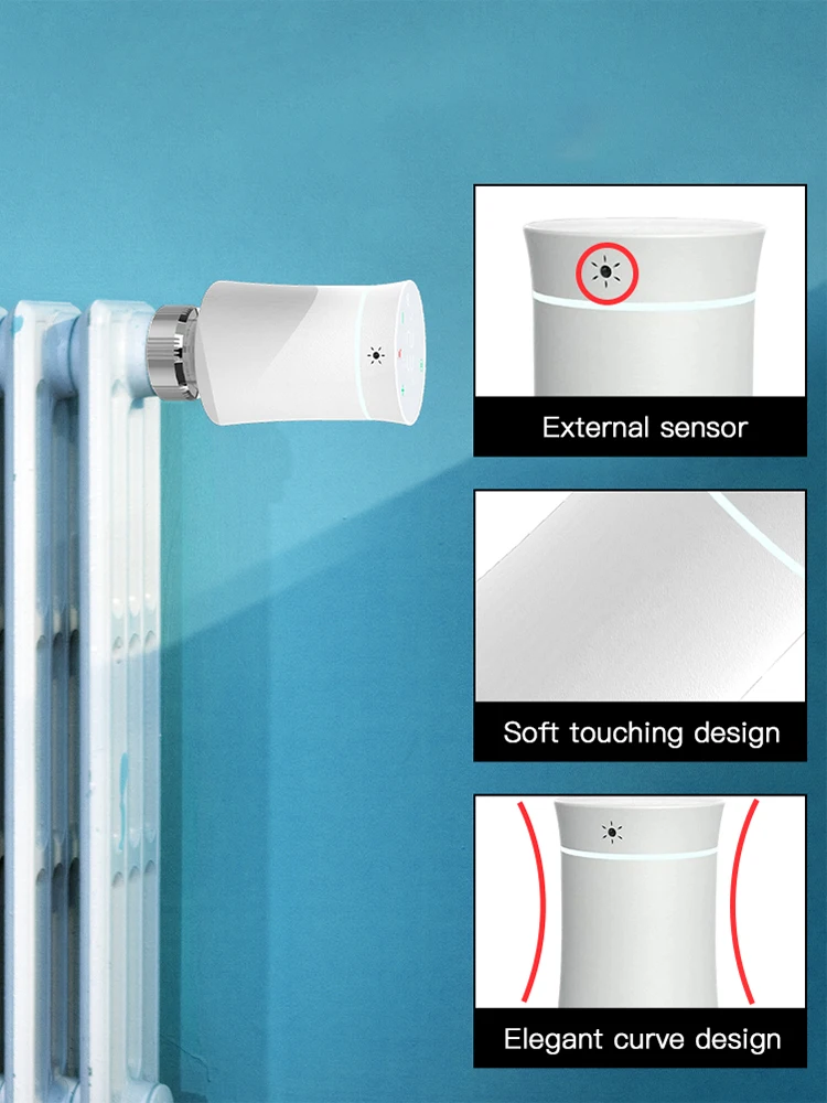 

Умный термостат Tuya Zigbee3.0, регулятор температуры радиатора, программируемое приложение, голосовое управление, Alexa Google Assistant