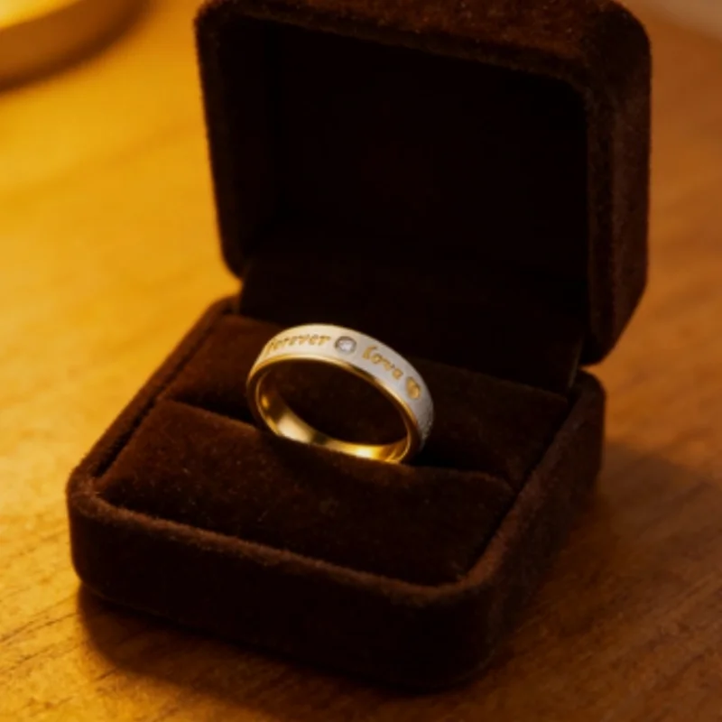 2026 New Forever Love Couple Ring For Women Men Heart Stainless Steel Wedding Ring Fashion Engaged Party Jewelry
