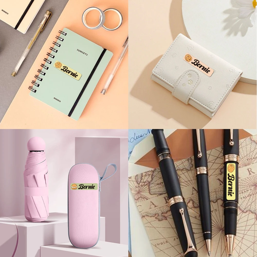 Custom Cartoon Name Sticker,Transparent Waterproof Stickers for Kids,diy Name Labels for School Bag Bottles Pen Box Mug Uniform