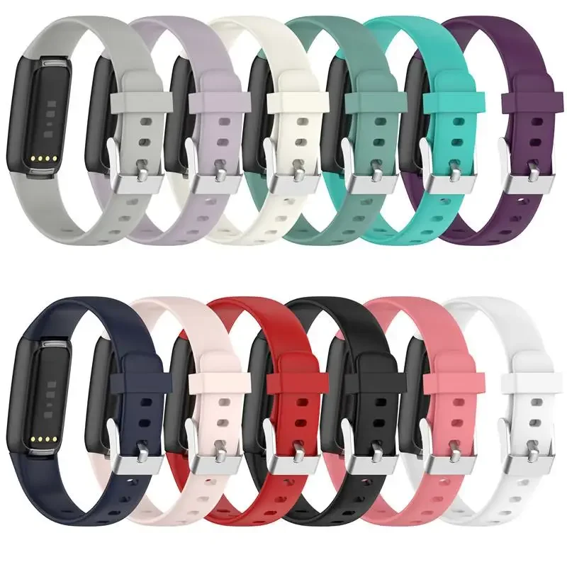 Silikonowy pasek do Fitbit Luxe Band miękkie sportowe zegarek na nadgarstek Correa do bransoletka zamienna paska do zegarka Fitbit Luxe