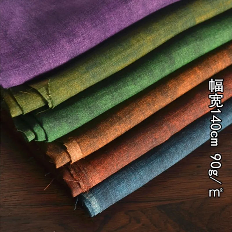 

Pure Linen Fabric Retro Chinese Style Summer Dress Cheongsam Hanfu 100% Ramie Pants Breathable