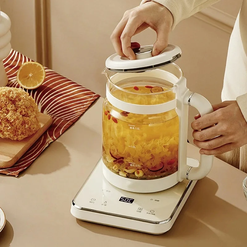 1.6L กาน้ำชาอเนกประสงค์แบบอัตโนมัติเพื่อสุขภาพหม้อต้มน้ำร้อน800W สำหรับสำนักงานกาต้มน้ำเพื่อสุขภาพถ้วยชงชาบ้าน