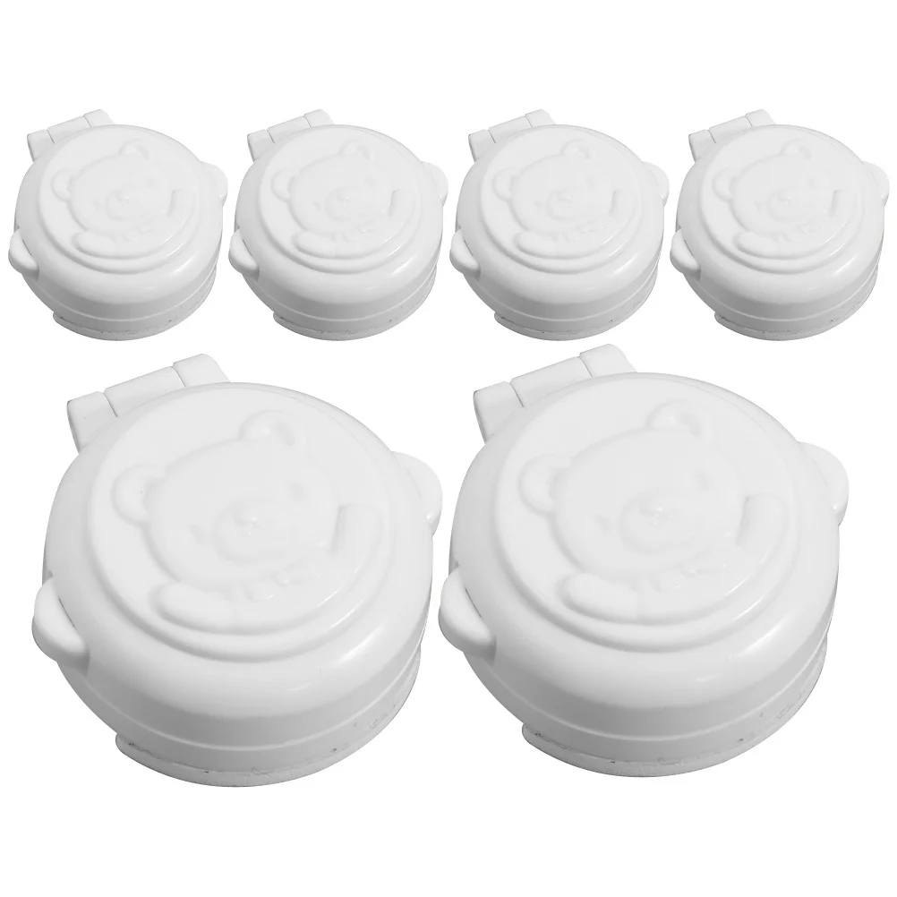 6Pcs Child Proof Stove Guard Button Safety Lock for Gas Stove Knob Covers Start Secure Usage Simple Design