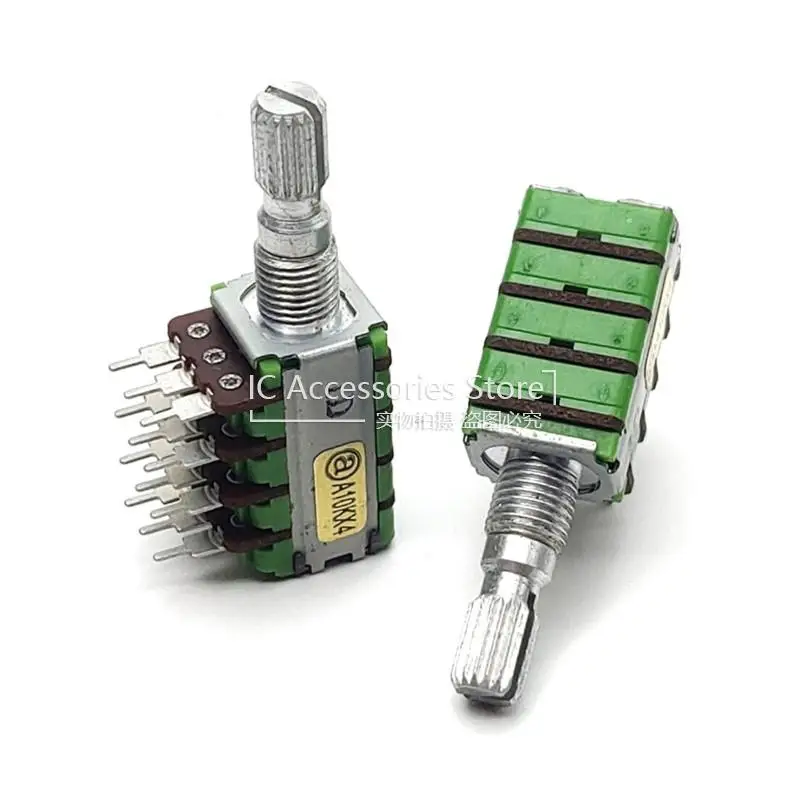 

1PCS RD124-20B3-A10K*4 Flower Shaft 20MM Sawtooth RK12 Type 4 Link 12 Pin A10KX4 Precision Potentiometer