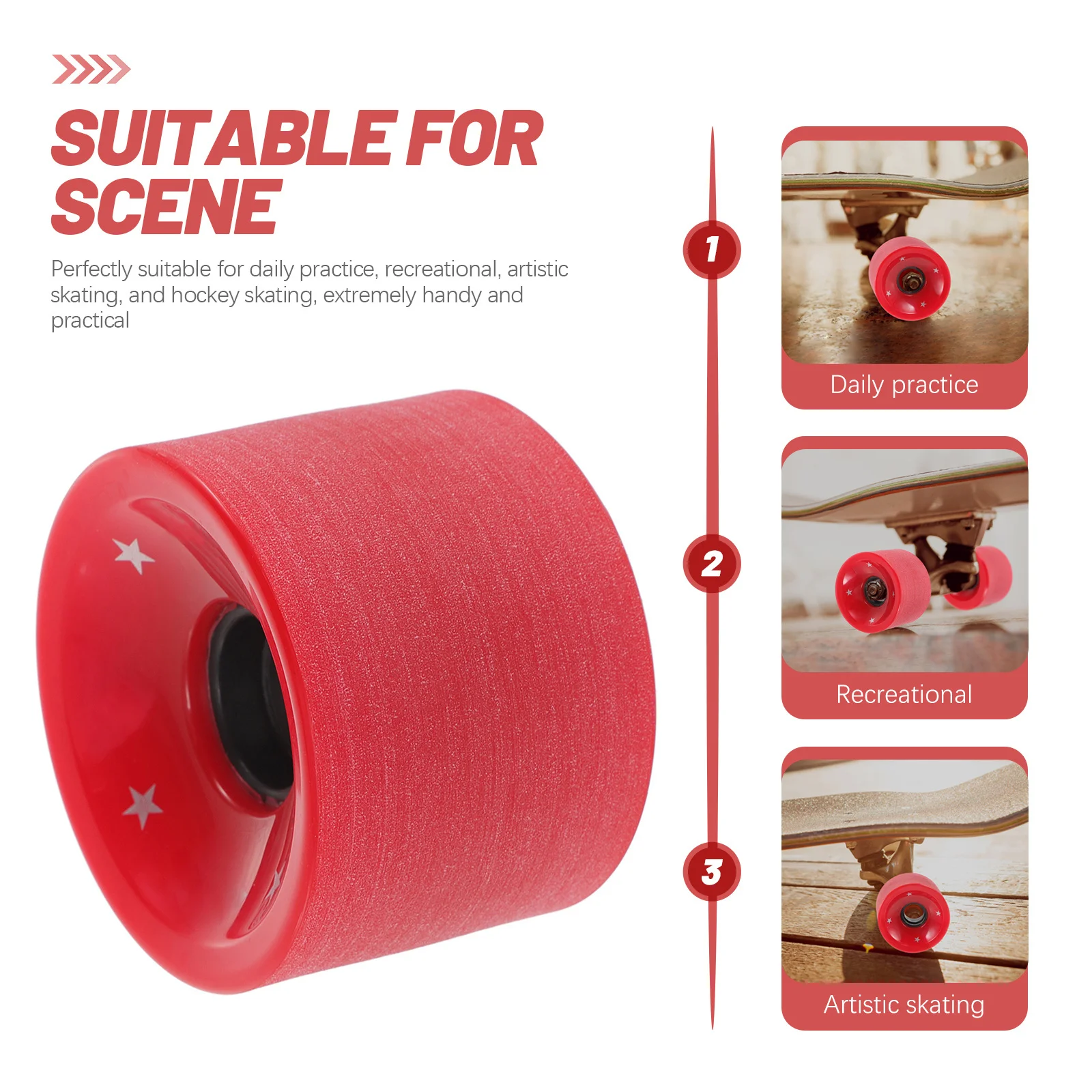 ملحقات لوح التزلج المتينة البديلة لعجلة سكوتر البولي يوريثان لممارسة ملحقات لوح التزلج الترفيهي