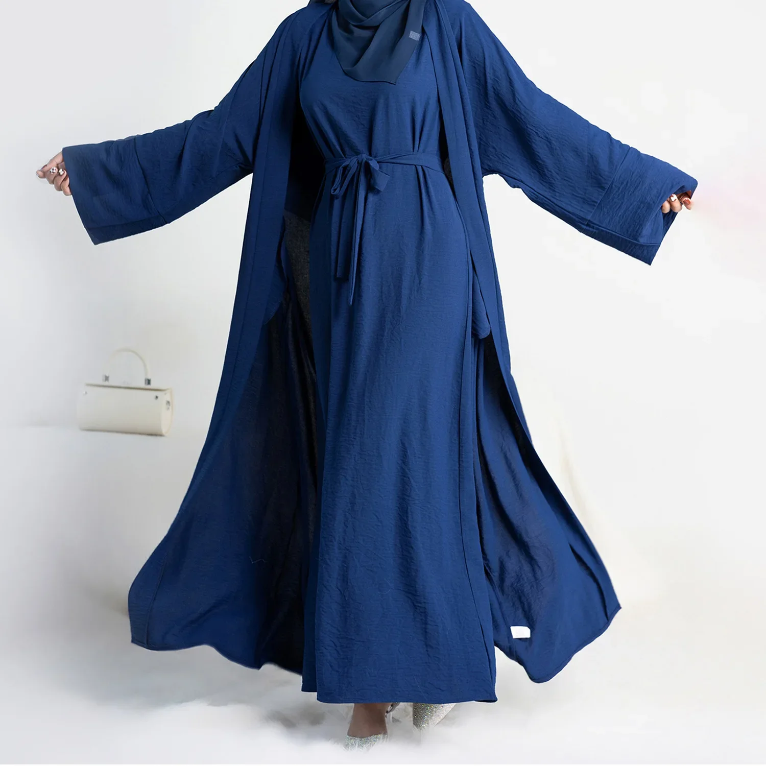 2 шт. Abaya Дубай, длинное платье, Caftan, Марокканское Рамадан, платье Khimar Eid, молитвенная одежда, Турция, Исламская одежда