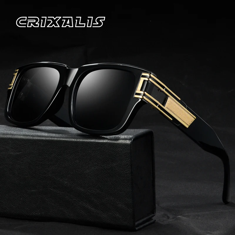 

CRIXALIS Vintage Steampunk Sunglasses Men Luxury Brand Designer Oversize Sun Glasses Women Retro Shades UV400 zonnebril dames