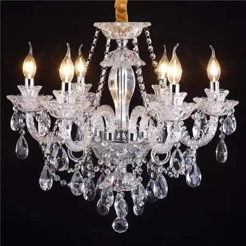 Modern Crystal Luxury New K9 Lustres De Cristal Lamps Chandeliers AC110V/220V Home Decoration Lighting Fixture for Living Room