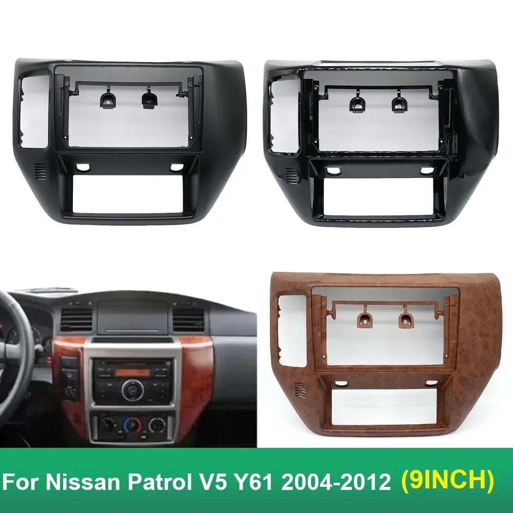 9 Inch Car Frame Fascia Adapter For Nissan Patrol V5 Y61 2004-2012Android Radio Dash Fitting Panel Kit