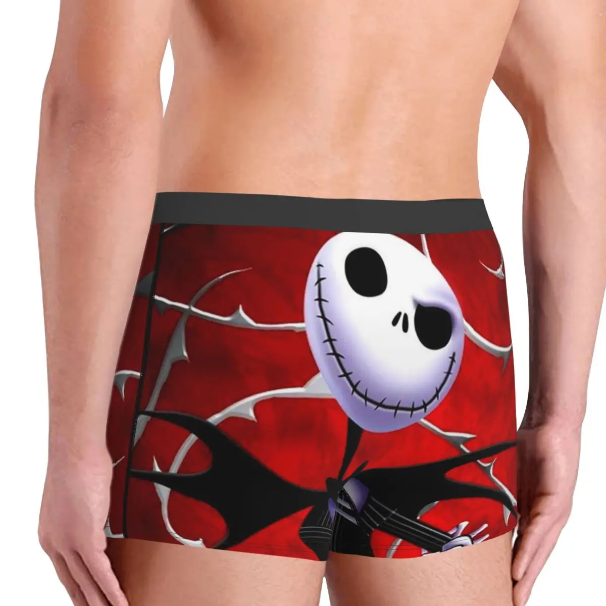 مخصص تيم بيرتون عيد الميلاد فيلم الرعب الملابس الداخلية الرجال مثير طباعة مخصصة جاك الملاكم السراويل سراويل #4