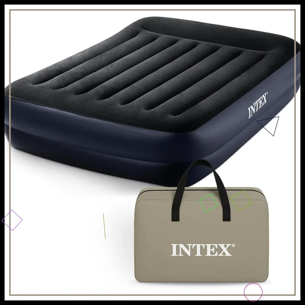 

Надувной матрас Queen со встроенным электрическим насосом, высота 16,5 дюймов, поддерживает 600 фунтов — быстрая инфляция для комфорта