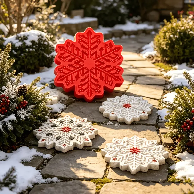 Reusable Sunflower Pattern Stepping Stone Mold Silicone Concrete Casting Mould Diy Handmade Cement Craft For Garden Walkway Yard