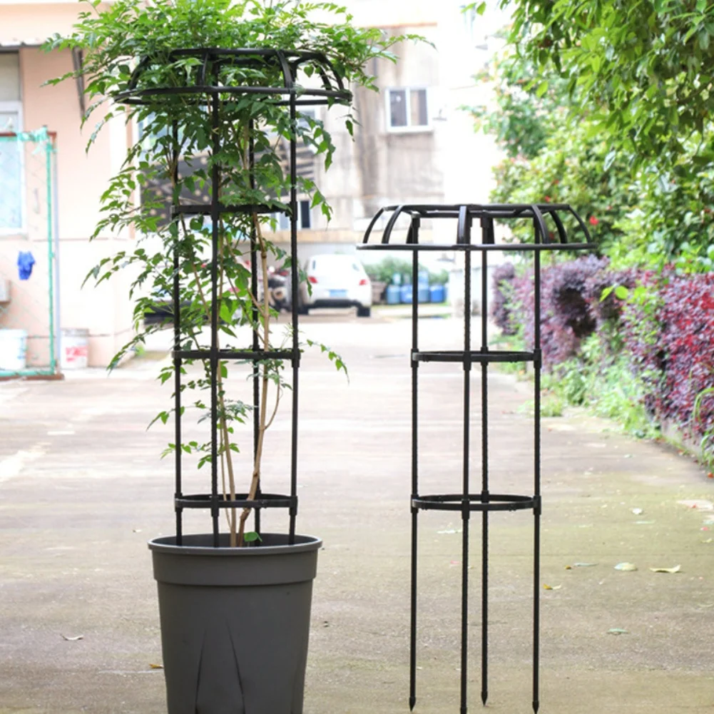 Garden Vertical Plant Trellis Metal Construction with Mushroom Top Support for Climbing Plants Including Roses and Tomatoes