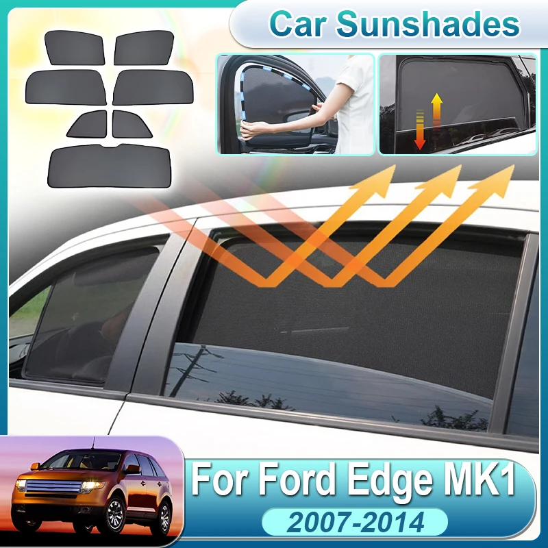 

For Ford Edge 2007-2014 MK1 U387 Anti-UV Foldable Car Window Sunshade Breathable Non-Stuffy Sun Shield Protection Car Accesorios