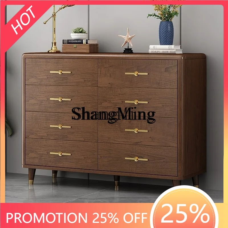 

SM wood eight-bucket cabinet multi-functional large-capacity bedroom multi-layer living room entrance storage household