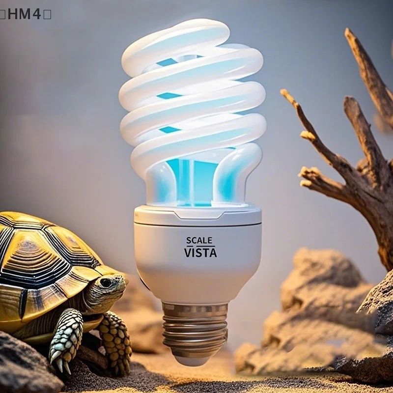 〔HM4〕13/26W UV Rays Energy Saving Terrarium Basking Light 5.0 10.0 UVB Reptile Lamp Turtle Lizard Snake Reptiles Heating Lamp