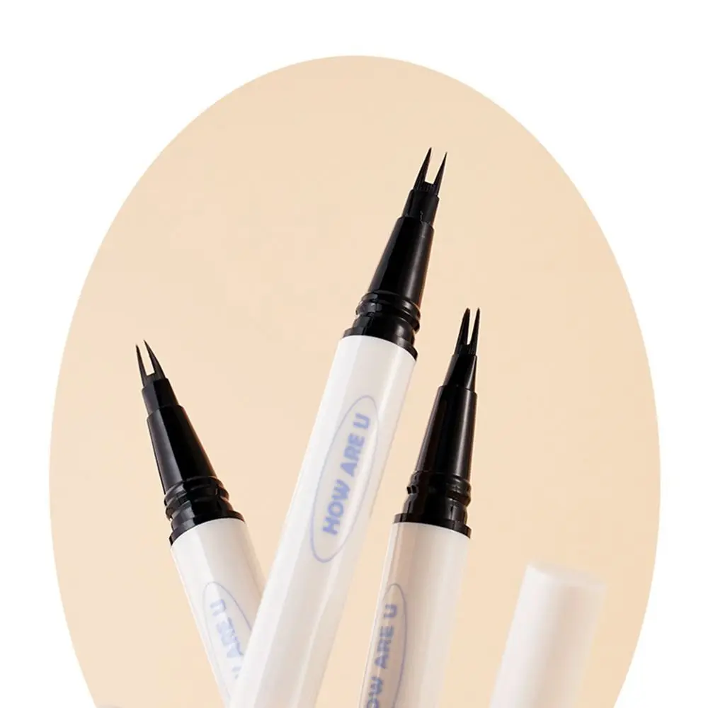 Stylo Eyeliner Liquide Ultra-fin à vaccage Rapide, Double Fourche, Sans Taches, Noir, Marron, Longue Durée, Cils betérieurs, miles