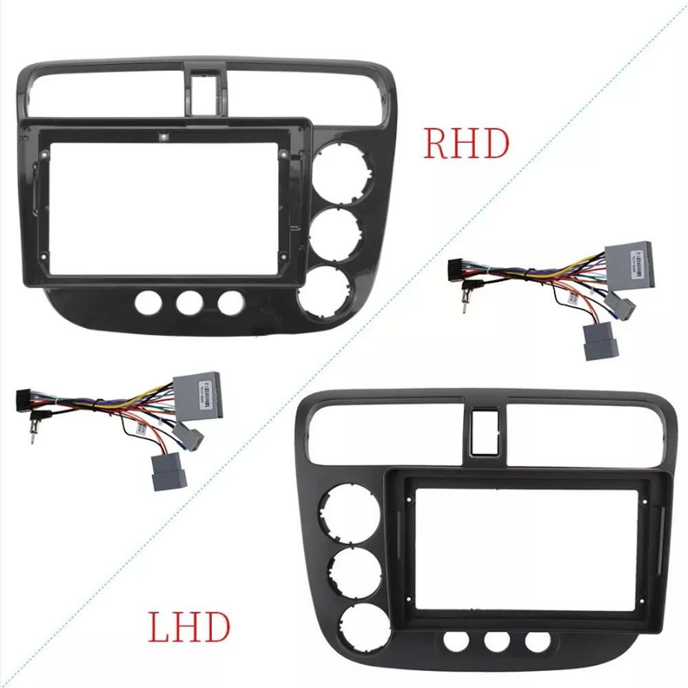 NAVI 9 INCH Audio Fitting For Honda CIVIC 2000 - 2006 RHD LHD Head Unit Radio Dashboard GPS stereo panel for mounting DVD frame