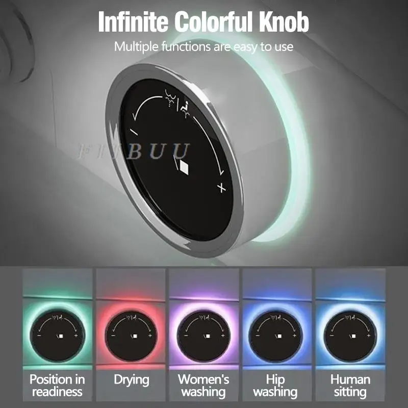 Elongated Bidet Smart Toilet Seat Cover Toilet Seat Lid Intelligent NightLight Seat Heating and Temperature Adjustment SoftClose