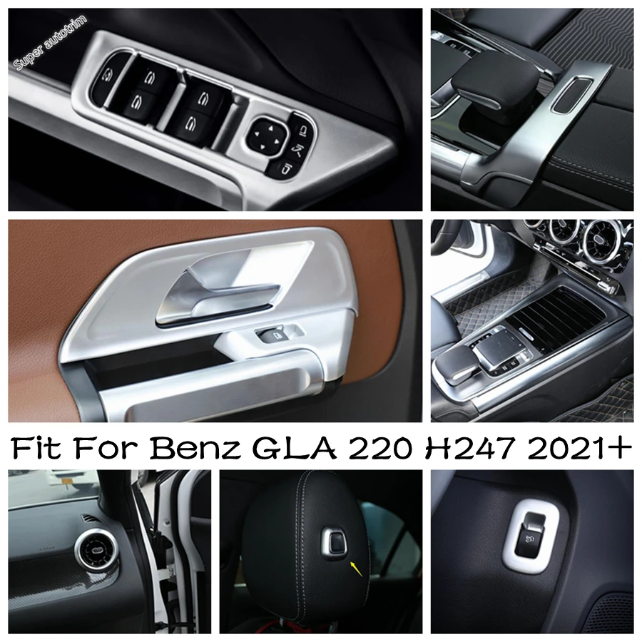 

Seat Pillow Button / Gear Shift Panel / Window Lift / Handle Bowl Cover Trim Matte Accessories For Benz GLA 220 H247 2021 - 2024