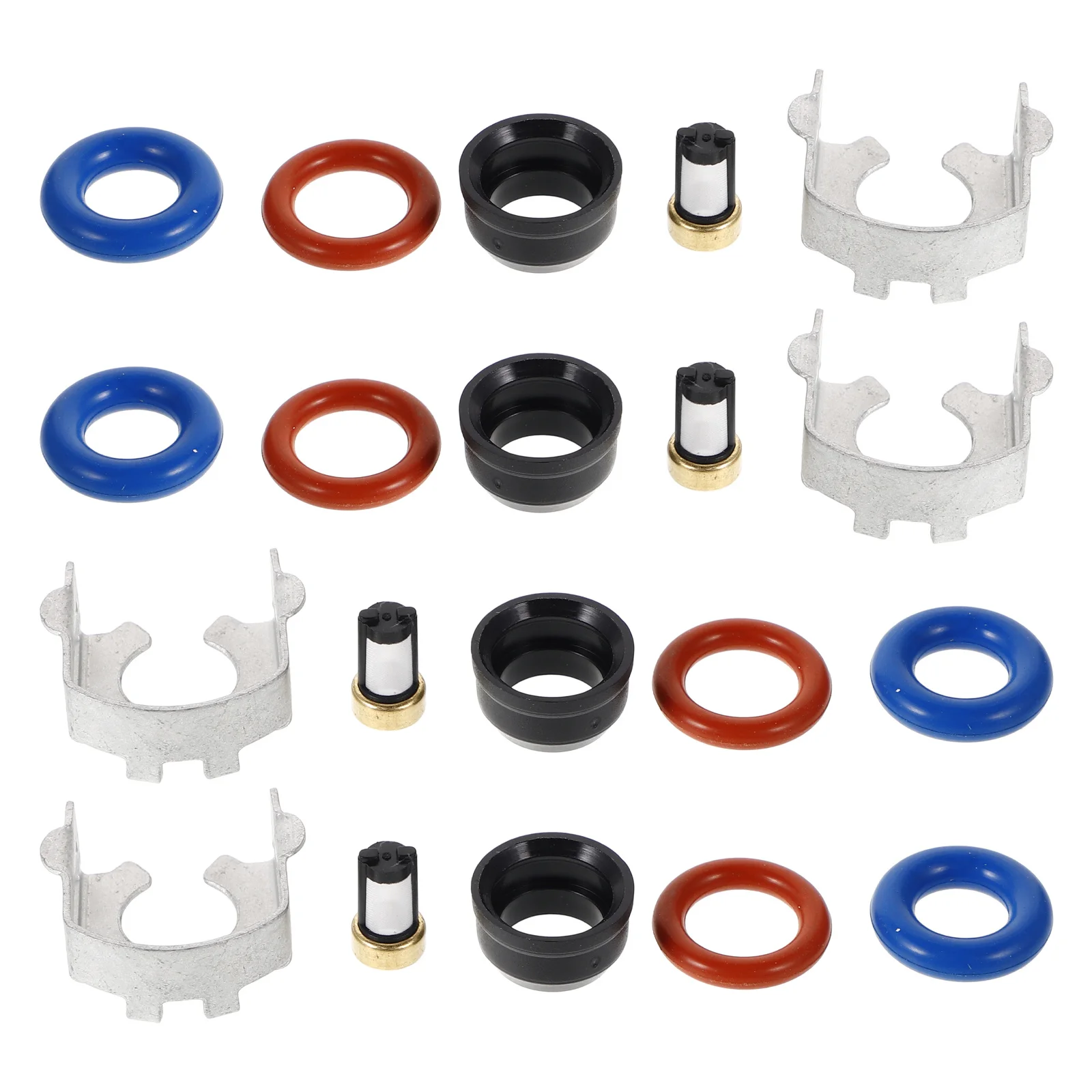 

1 комплект, ремонтный комплект топливной форсунки, кольца, уплотнения, фильтры, прочный сменный комплект для ремонта, простая установка, универсальный, совместимый с Chevy