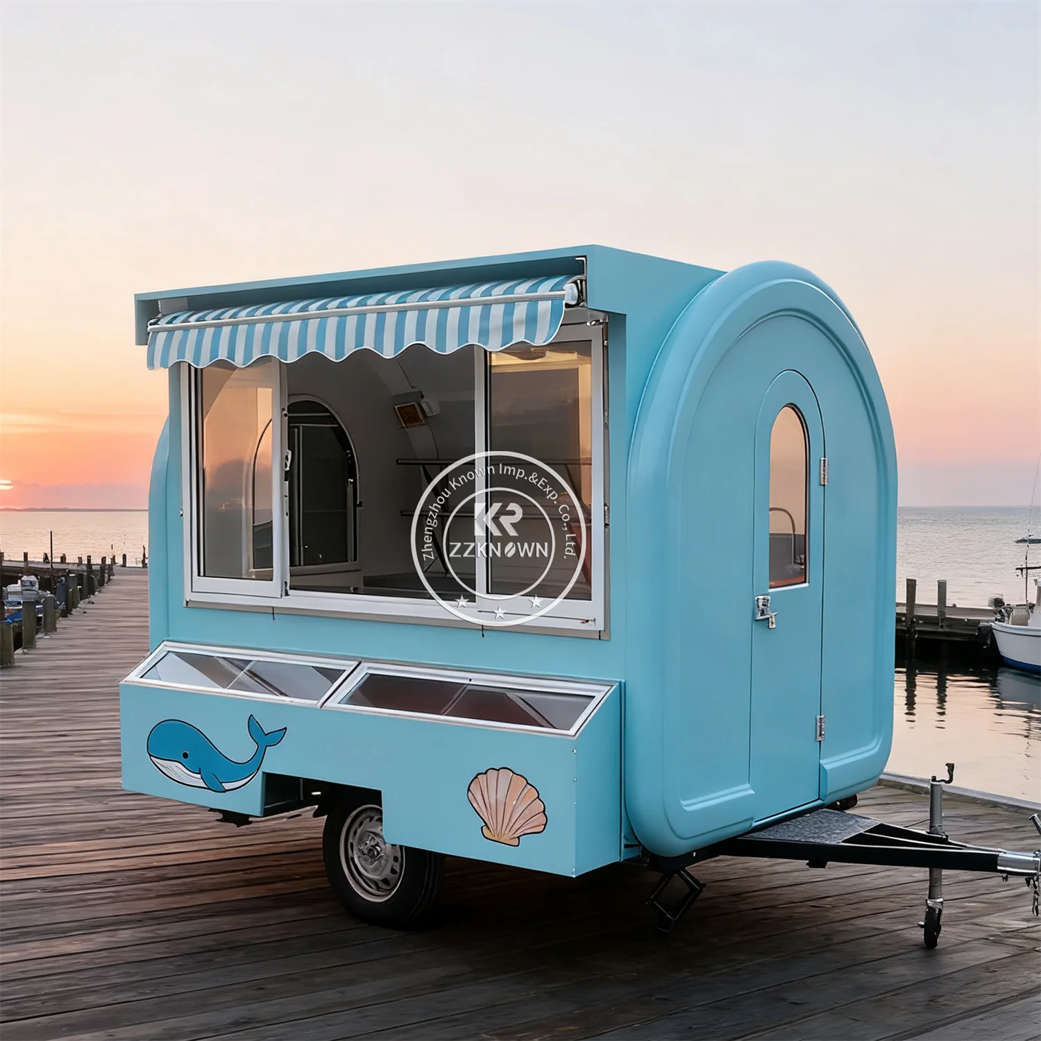 

Snack Hot Dog Taco BBQ Fast Food Trailer Fully Equipped Pancake Mobile Kitchen Trailer Concession Food Truck with Full Kitchen