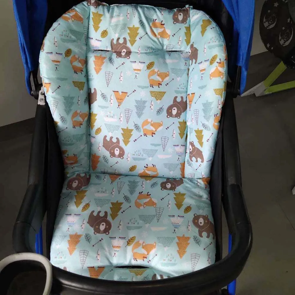 Estera para carrito, colchón Universal, calentador de bebé, silla alta gruesa, accesorios para cochecito, estera para cochecito, estera con forro de algodón