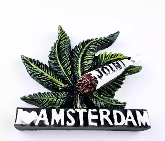 Amsterdam creative tobacco roll  tourism souvenir refrigerator sticker kitchen decoration magnetic refrigerator stickers fridge