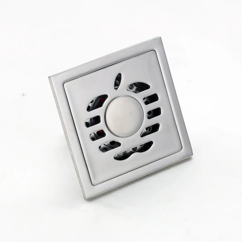 Square Floor Drain Waste Grates Bathroom Shower Drain Bathroom Deodorant Waste Drain Strainer Cover Stainless Steel