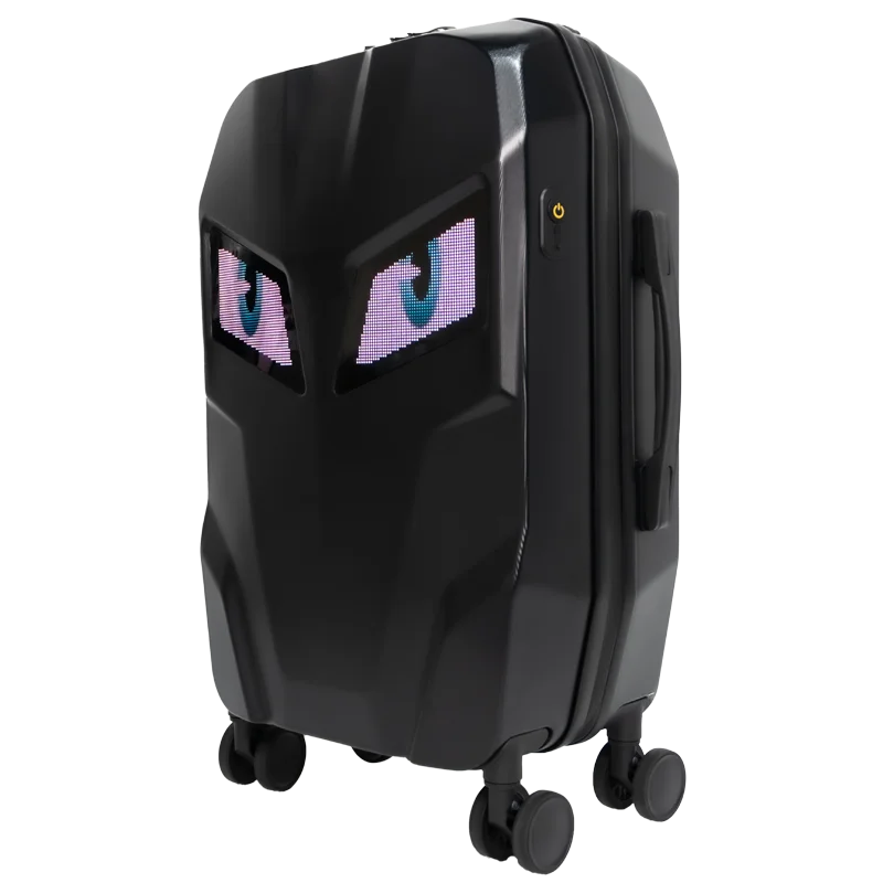 LED-Reisespinner-Gepäck, 50,8 cm, DIY Eye Design Rollkoffer, modischer Trolley-Koffer, Business-Boarding-Box aus Kohlefaser