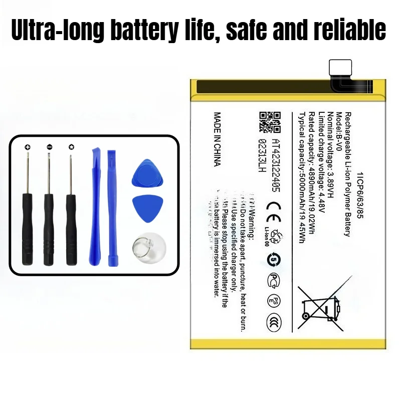 Suitable For VIVO IQOO 7/5/3/Z6 5G/Neo 7/Neo 5/8 Pro/9/Z7 Pro 5G/10 Pro/11/12/Neo /U1Z5/Z6/Z7/Z8 battery B-N9/B-K7/B-R8Send tool