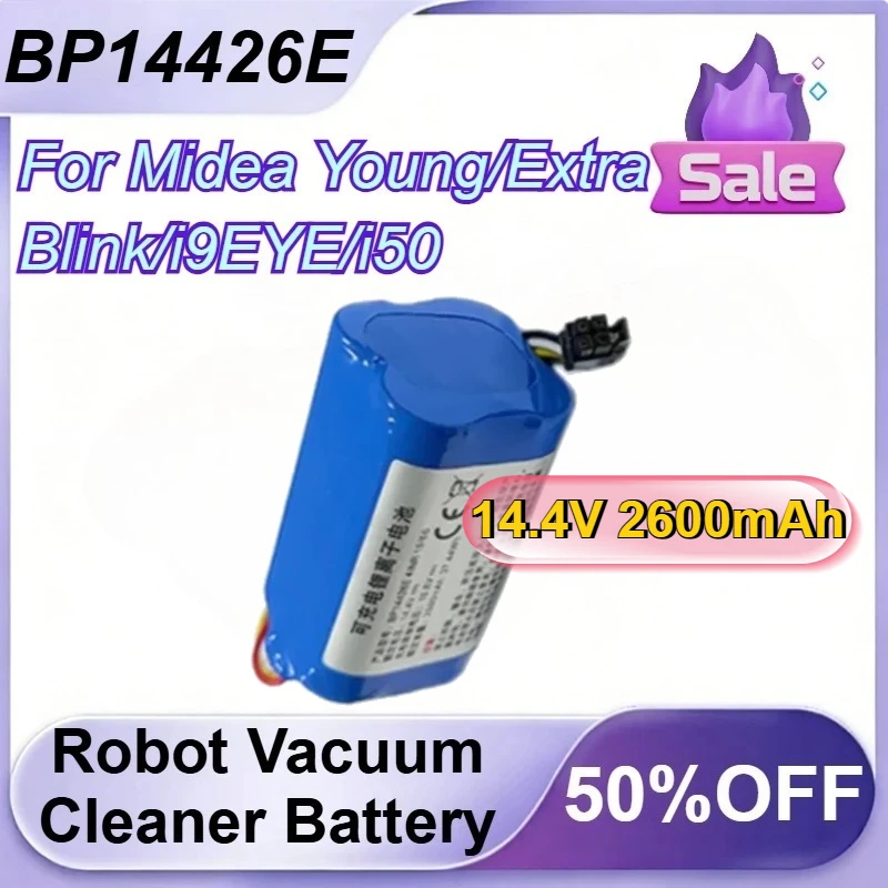 

BP14426E 14.4V 2600mAh Rechargeable Li-ion Battery for Midea Young/Extra/Blink/i9EYE/i50 Robot Vacuum Cleaner Battery