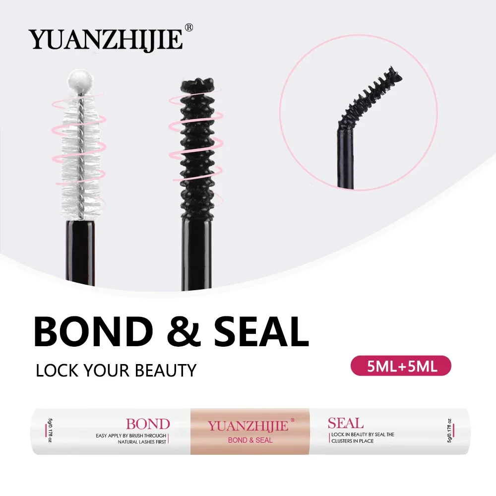 YUANZHIJIE Upgrade Type Bond and Seal Beauty Wakeup Dual-Ended Mascara Volume Thick Makeup Products lashes Extension Supplies