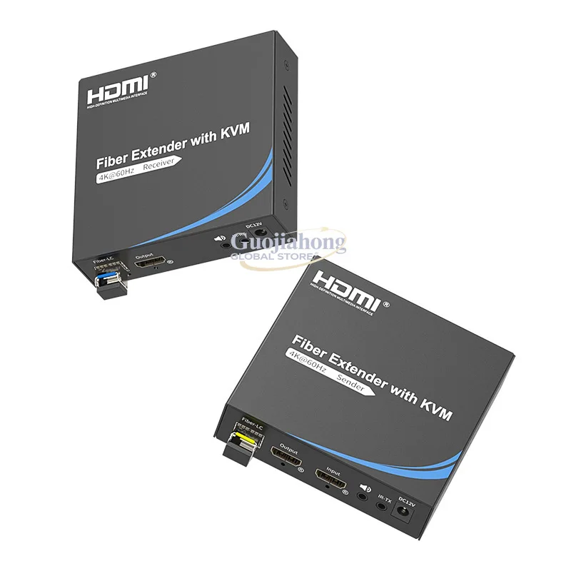 eKL 4KHFKU100 optical transceiver  4K60 USB fiber extender 20KM LC fiber single mode